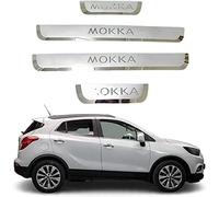ACRUZ 4 Stück Auto Einstiegsleisten Schutzfolie für Opel Vauxhall Mokka X 2012-2016 2017 2018 2019 2020, Edelstahl Aufkleber Kantenschutz Styling Tuning Zubehör