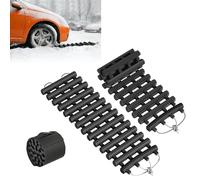 ACXIN 2X Auto Traktionshilfe 60CM Faltbar Anfahrhilfe Set Schwerlast Gummi Sandbleche Offroad Anfahrmatte Tragbar Traktionsmatte für Sand Schnee EIS Schlamm