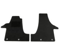 AD Tuning Auto Fußmatten 2-teilig passgenau für VW T5 + T6 5/2003-2021 (2 Einzelsitzen, mit Drehknopf-Befestigung) Textil