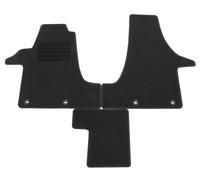 AD Tuning Auto Fußmatten 3-teilig passgenau für VW T5 + T6 5/2003-2021 (2 Einzelsitzen, Drehknopf-Befestigung) Textil