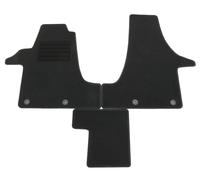 AD Tuning Auto Fußmatten 3-teilig passgenau für VW T5 + T6 5/2003-2021 (2 Einzelsitzen vorne, mit Druckknopf-Befestigung) Textil
