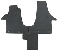 AD Tuning Comfort Velours Fußmatten Set 3-teilig für VW T5 / T6 / T6.1 (2003-2021) Frontmatten mit separater Tunnelabdeckung und Handbrems-Aussparung - Druckknopf-Befestigung