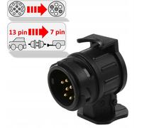 Adapter PKW Anhänger 13- auf 7-polig Anhängerkupplung Auto Stecker 13/7 polig