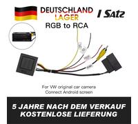 Adapter für Aftermarket-Radio für VW RCD510 RNS315 Rückfahrkamera RGB zu RCA AV