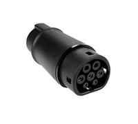 Adapter für Elektrofahrzeug Ladekabel - Typ 1 SAE J1772 auf Typ 2 IEC 62196 EV + Ladegerätadapter - 1-Phase 32A (7.2 kW) Schwarz/Weiß-Steckverbinder