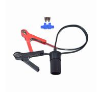 Adapter mit Zangen zum Batterieladen, Zigarettenanzünderdose auf Krokodilklemmen