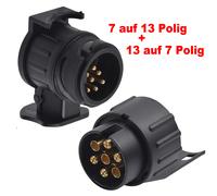 Adapter PKW Anhänger 7 auf 13 / 13 auf 7 polig Kurzadapter 12V Stecker Wohnwagen