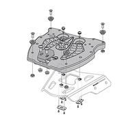 Adapter Plate for Alu-Rack Sw-Motech for Trax Top Case. Black