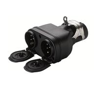 HELLA Adapter, Steckdose - 12V - von 15-polig auf 7-polig - Länge: 155mm - Kunststoff - schwarz - DIN/ISO: 1724 N-Typ/1298 N-Typ/3731 S-Typ/1185 N-Typ - Menge: 1 - 8JA 005 952-061