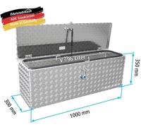 ADE Premium Deichselbox Alu Riffelblech 1000 x 300 x 350 mm, Anhängerbox, Staukasten, Staubox inkl. MON3002