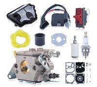 Adefol Vergaser Zündspule für Husqvarna 36 41 136 137 141 142 mit Kraftstoffleitung Kraftstofffilter Reparatursatz Motorsäge WT-834