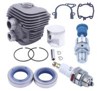 Adefol Zylinder und Kolben Kit für STIHL TS410 TS420 Trennsäge, 50mm Cylinder Piston Baugruppe + Zündkerze + Dekompressionsventil + Öldichtung + Dichtung Ersatzteile 13 in 1