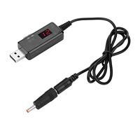 Adfaga USB-auf-DC-Boost-Konverterkabel, 9 V, 12 V Ausgang mit LED-Anzeige, Spannungsaufwärtskabel für Router, Powerbank, Kleiner Ventilator, Schreibtischlampe, Solarpanel-Netzteil