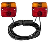 AdLuminis Rückleuchten-Set verkabelt mit Magnetfuß, 7m Kabel, 7-poliger Stecker, Anhängerbeleuchtung für Straßenverkehr zugelassen, Rücklicht