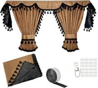 Adomo LKW Gardinen für Volvo FH Aero FH4 FH5, braun-schwarz