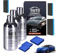 Advanced Quick-Acting Auto Ceramics Coating for Showroom Shine, Hydrophobic Coating, Dust Proof & Glazing Effects, Long Lasting Car Paint Waxing Solution,Quick Effect Coatings Agent for Car (3Pcs)