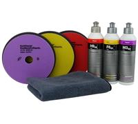 ADVANTUSE - Koch Chemie Politur Set Neue Pads (2024) 25mm Höhe (3x Politur 250ml + 3x Pad 150mm)
