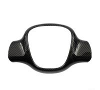 Advokingtap Karbonfaser-Optik, ABS-Lenkrad für Abdeckung für Smart Fortwo 451 2009-2015, schwarzer Dekorrahmen, Inneneinrichtung für Pendler in der Stadt