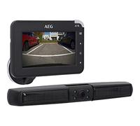 AEG Solarbetriebene Rückfahrkamera RV 4.3, kabellos, digital, Einpark-/Rangierhilfe, mit Funksender, LCD-Dual-Display, wasserdicht, Nachtsicht