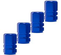 AERZETIX - C64523 - Satz von 4 Ventilkappen/-stopfen für autoreifen - sechseckige Form - Farbe Blau - aus Aluminium - Rad zubehör Tuning Auto-Moto Dekoration LKW camion Fahrzeug