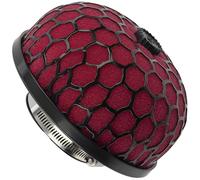 AERZETIX - K34129 - Sportluftfilter Ø76 mm universal - farbe rot - für rennwagen tuning karosserie auto motorrad mechanische dekoration motorluftansaugsystem