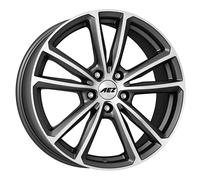 AEZ Tioga Graphite Matt Polished Alufelge 19 Zoll ET39 5x112 ML66,6