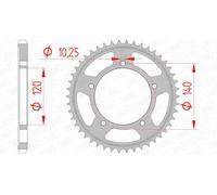AFAM Kettenrad Stahl Standard - 525, 43 Zähne