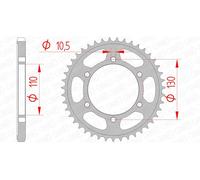 Standard Stahlritzel hinten 12815 - 525 AFAM 12815-43 Suzu. Yam. XSR MT-07 MT