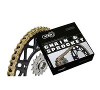 Kettensatz Kettenkit Afam Motorradkette Set Stahl 525XMR3 Nietschloss für Honda