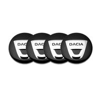 AFSNT 4 Stück Auto Rad Nabenkappen Aufkleber für Dacia Duster Logan Sandero 2 Mcv Sandero 56mm,Radnabenkappen Logo-Aufklebern Wasserdicht Staubdicht Nabendeckel Radnabenabdeckung