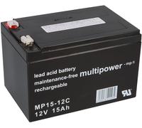 AGM Zyklen-Batterie für Reha-Technik, Boote, Wohnmobile 12V 15Ah MP15-12C Akku