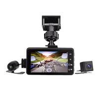 Agmoctz Motorrad-DVR-Dash-Kamera mit Kamera Vorne und Hinten, Dual-Video-Loop-Aufzeichnung, wasserdichte Motorrad-Fahr-Recorder-Kamera