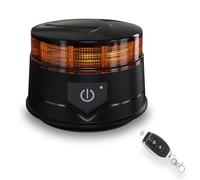 Agrieyes Rundumleuchte Akku mit Fernbedienung, 12V Gelbe Warnleuchte Auto Magnet mit Saugnapf, LED Batterie Warnlicht fürs traktor, Schnurlos Rundumleuchte fürs Traktor KFZ LKW