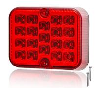 AGRISHOP 1 piece LED Rot Nebelschluß-Leuchte Beleuchtung 12v24v für Anhänger mit Zulassung KfZ Nebellampe Nebelleuchte Wasserdicht für Wohnwagen LKW E-MARK