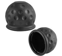 AGRISHOP 2X Anhänger Abschleppstange Ball Abdeckkappe Gummi Schwarz Φ50mm Anhängerkupplung Abdeckung