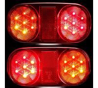 AGRISHOP LED Rückleuchten Anhänger 12V,2PCS Anhänger Beleuchtung led, Anhänger Heckleuchten Lichter,12vLed Rücklicht Kennzeichenleuchte, led Rücklichter für Anhänger PKW Wohnwagen Wasserdicht E11