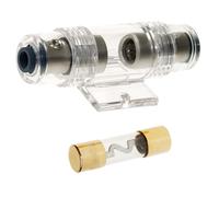AGU Sicherungshalter inkl. 20A Glas-Sicherung bis 25mm² spritzwasserfest silber