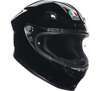 AGV K6 S Integralhelm - ECE 22.06 Motorradhelm für Brillenträger, Carbon Aramid Schale, Pinlock Max Vision Visier, Sport Touring, Schwarz, L