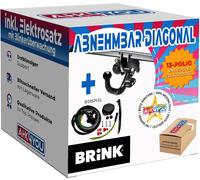 AHK BRINK für Ford Focus C-MAX 03-10 diag. abnehmbar + 13-pol ES ABE