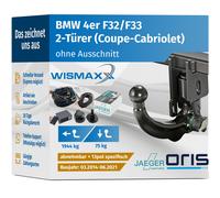 AHK für BMW 4er F32 F33 14-21 vert. abnehmbar ORIS +13pol E-Satz JAEGER