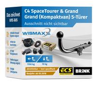 AHK für Citroen C4 SpaceTourer & Grand ab 18 abnehmbar BRINK +7pol E-Satz ECS