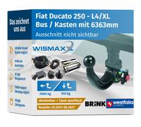 AHK für Fiat Ducato 250 XL 11-21 abnehmbar WESTFALIA +13polig E-Satz BRINK