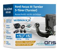 AHK für Ford Focus 3 Turnier 11-18 vertikal abnehmbar ORIS +13pol E-Satz m.Vorb.