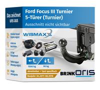 AHK für Ford Focus III Turnier 11-18 vertikal abnehmbar ORIS +7pol E-Satz BRINK