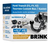 AHK für Ford Transit/Tourneo Custom ab 16 abnehmbar BRINK +7pol E-Satz BRINK