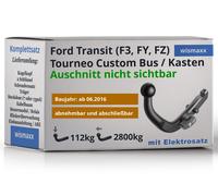 AHK für Ford Transit/Tourneo Custom ab 16 abnehmbar BRINK +7polig E-Satz BRINK
