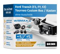 AHK für Ford Transit/Tourneo Custom ab 16 starr BRINK +13pol E-Satz JAEGER