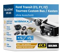 AHK für Ford Transit/Tourneo Custom ab 16 starr BRINK +7pol E-Satz ECS