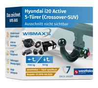 AHK für Hyundai i20 Active 16-20 verti abnehmbar WESTFALIA +13pol E-Satz Erich J