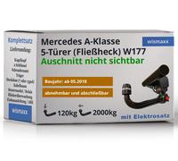 AHK für Mercedes A-Klasse ab 18 abnehmbar WESTFALIA +13pol E-Satz JAEGER